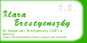 klara brestyenszky business card